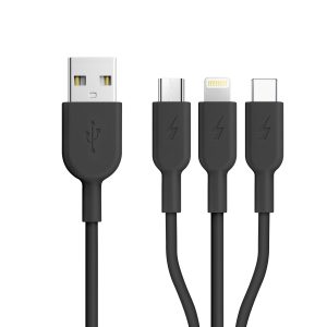 3 in 1 Fast Charging Micro Type-C Lighting 2A USB Cable