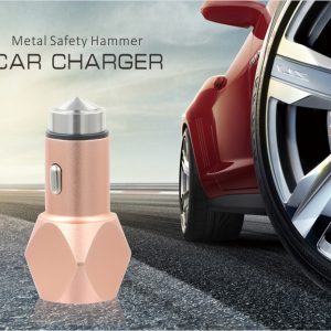 QC3.0 Adapter Dual Fast Metal Mini Smart Electric Battery Phone USB Car Charger