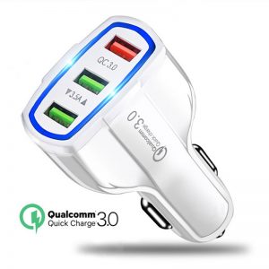QC3.0 Portable 3 usb ports fast charging car charger