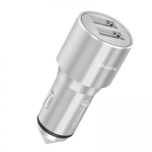 metal Charging Accessories Dual Usb Car Charger Adapter 2 Usb Port