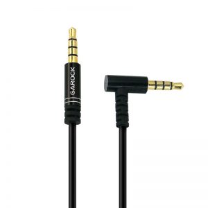3.5mm Jack Microphone Headset 90 Degree Right Angle Audio Splitter Cable