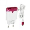 Uk/EU/US/AU 2 In 1 Travel Adapter Micro Cable Adaptive Fast Charging Usb Wall Charger