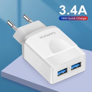 3.4A uk plug cell phone 2 usb ports adapter travel charger