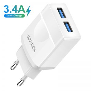 3.4A uk plug cell phone 2 usb ports adapter travel charger