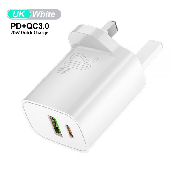 PD 20W USB A+C Wall Charger