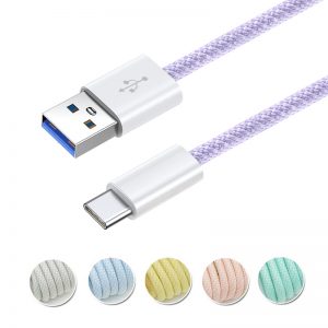 2.4A fast charging colorful Braided data cable