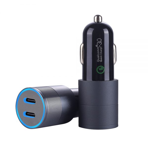 PD Car Charger 36W 2 Type C port