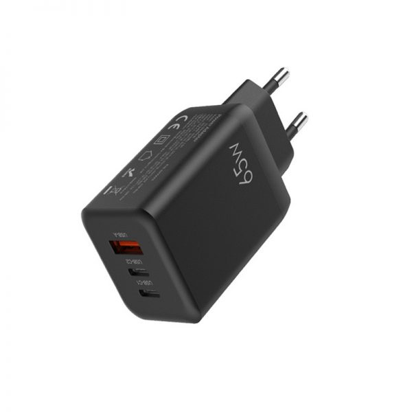 65W GaN Wall Charger 2C1A Laptop Adapter