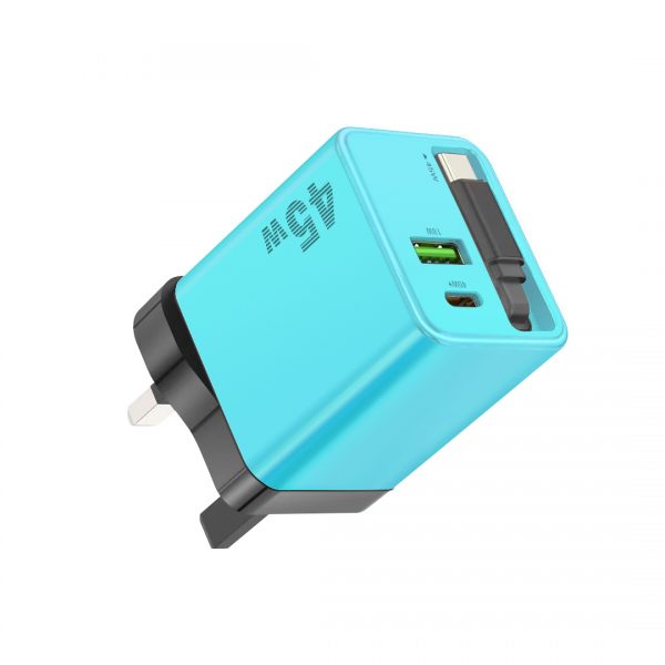 45W USB A+C GaN Wall Charger