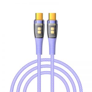 Transparent 60W fast charging data cable USB C