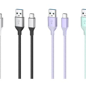 60W USB A to USB C Fast Charging Data Cable Braided