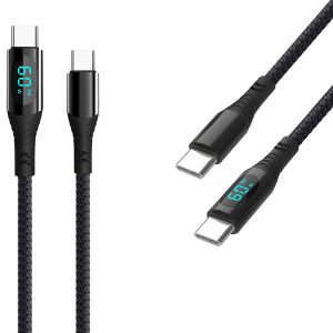 60W Display USB C to C Fast Charging Data Cable